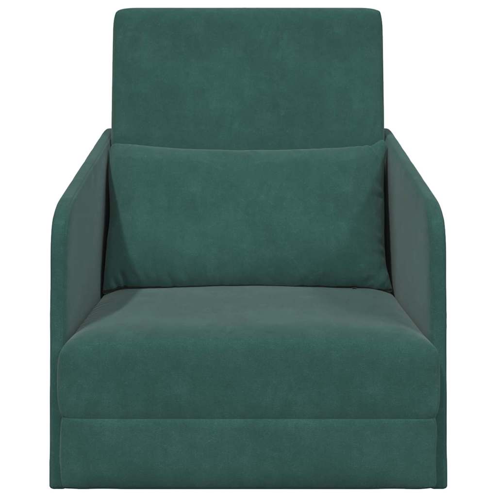 Sofa Bed Dark Green 65 x 80 x 83 cm Velvet