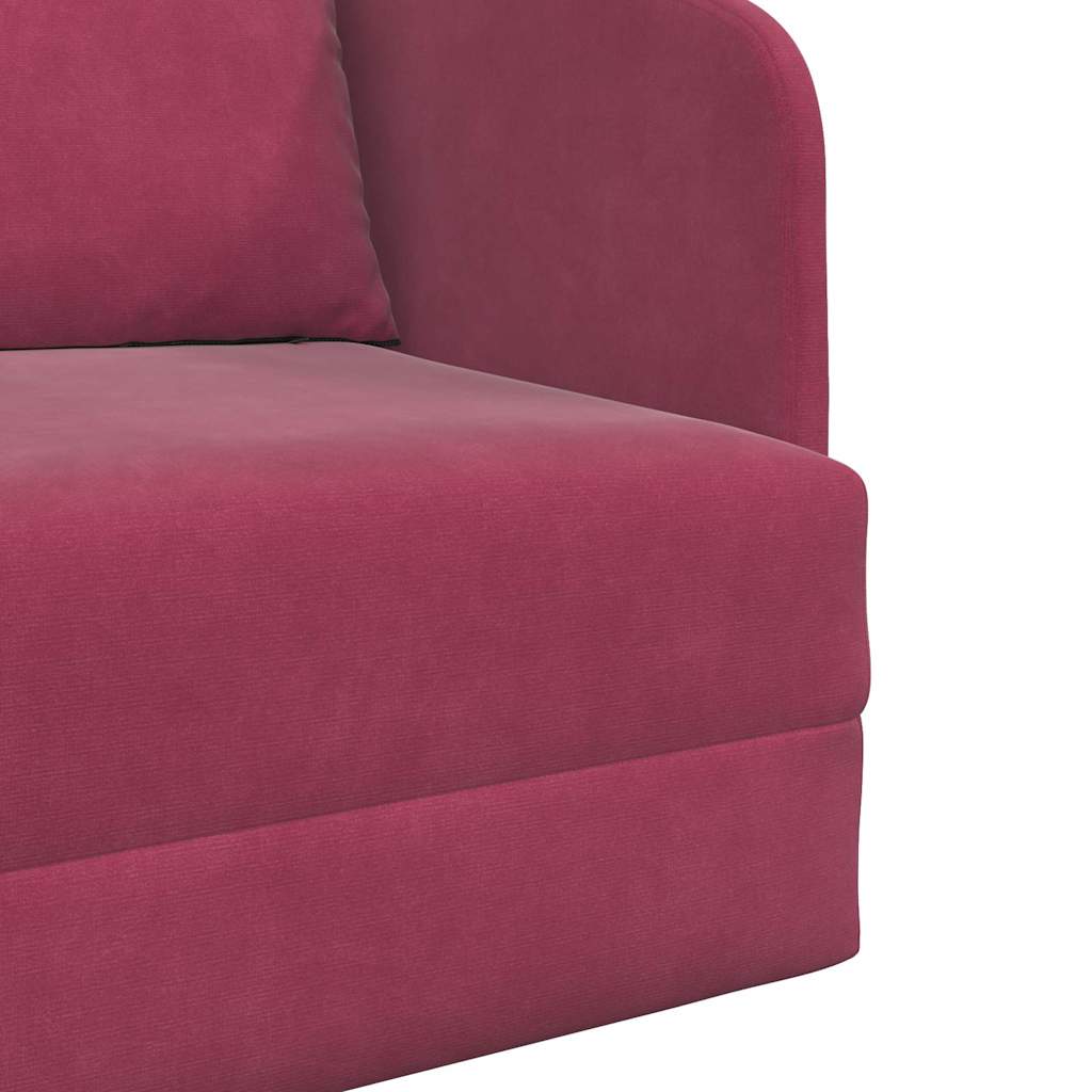 Sofa Bed Wine Red 65 x 80 x 83 cm Velvet