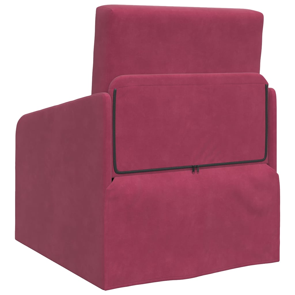 Sofa Bed Wine Red 65 x 80 x 83 cm Velvet
