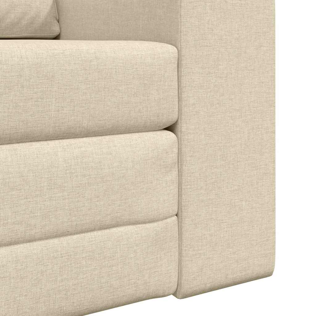 Sofa Bed Cream 98 x 71 x 83 cm Fabric