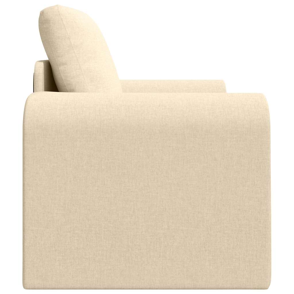 Sofa Bed Cream 98 x 71 x 83 cm Fabric