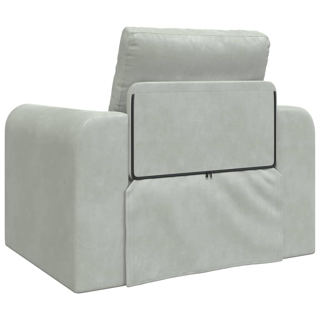 Sofa Bed Light grey 98 x 71 x 83 cm Velvet