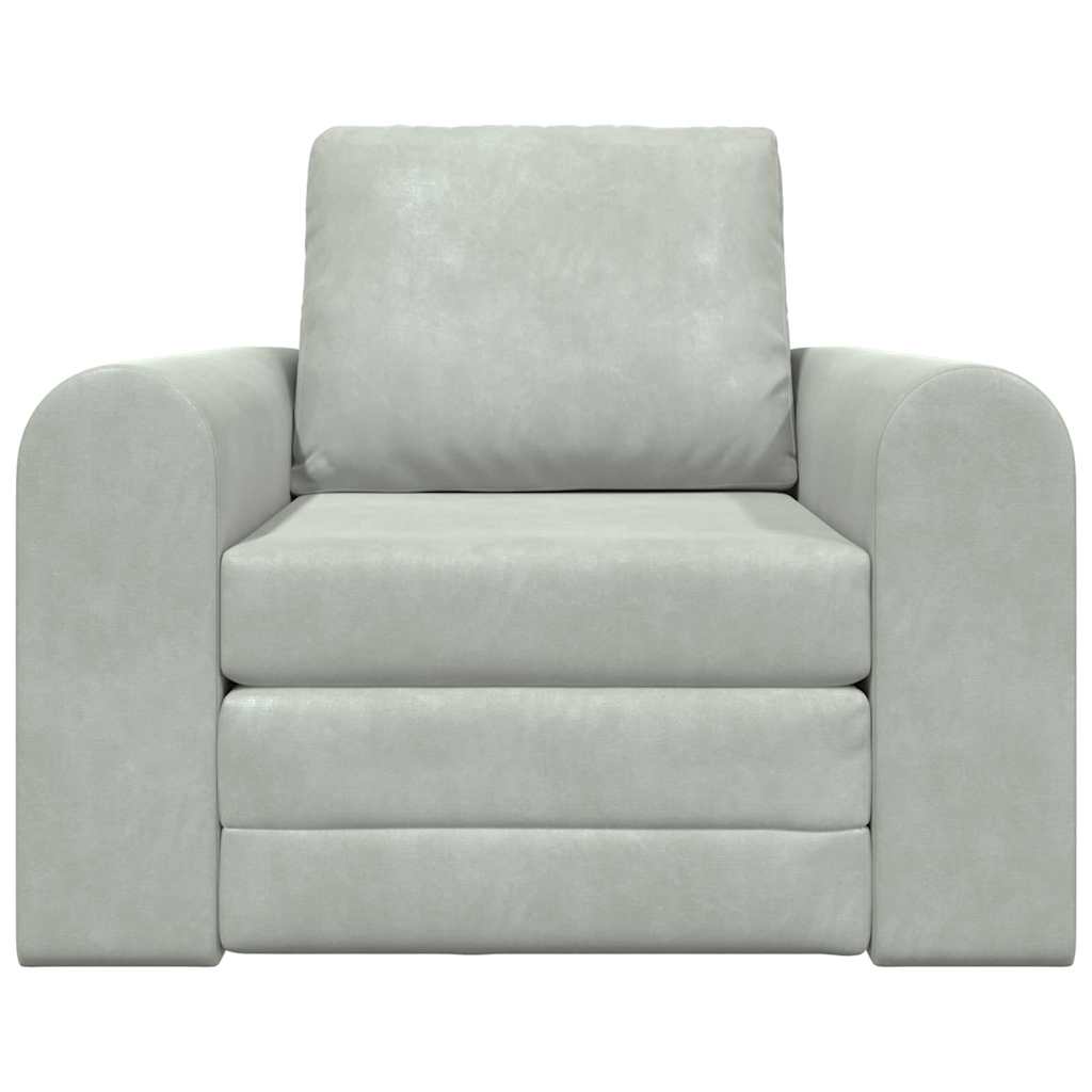 Sofa Bed Light grey 98 x 71 x 83 cm Velvet