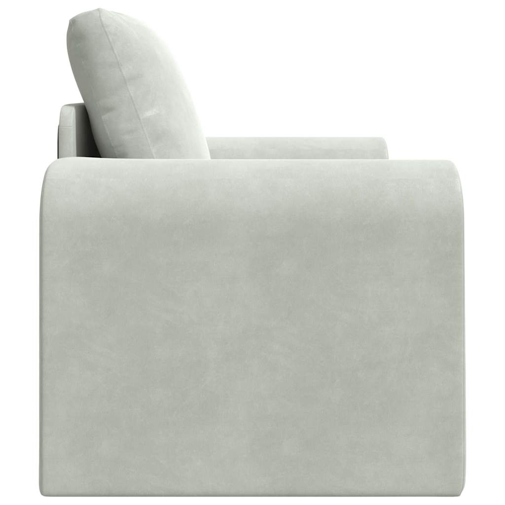 Sofa Bed Light grey 98 x 71 x 83 cm Velvet