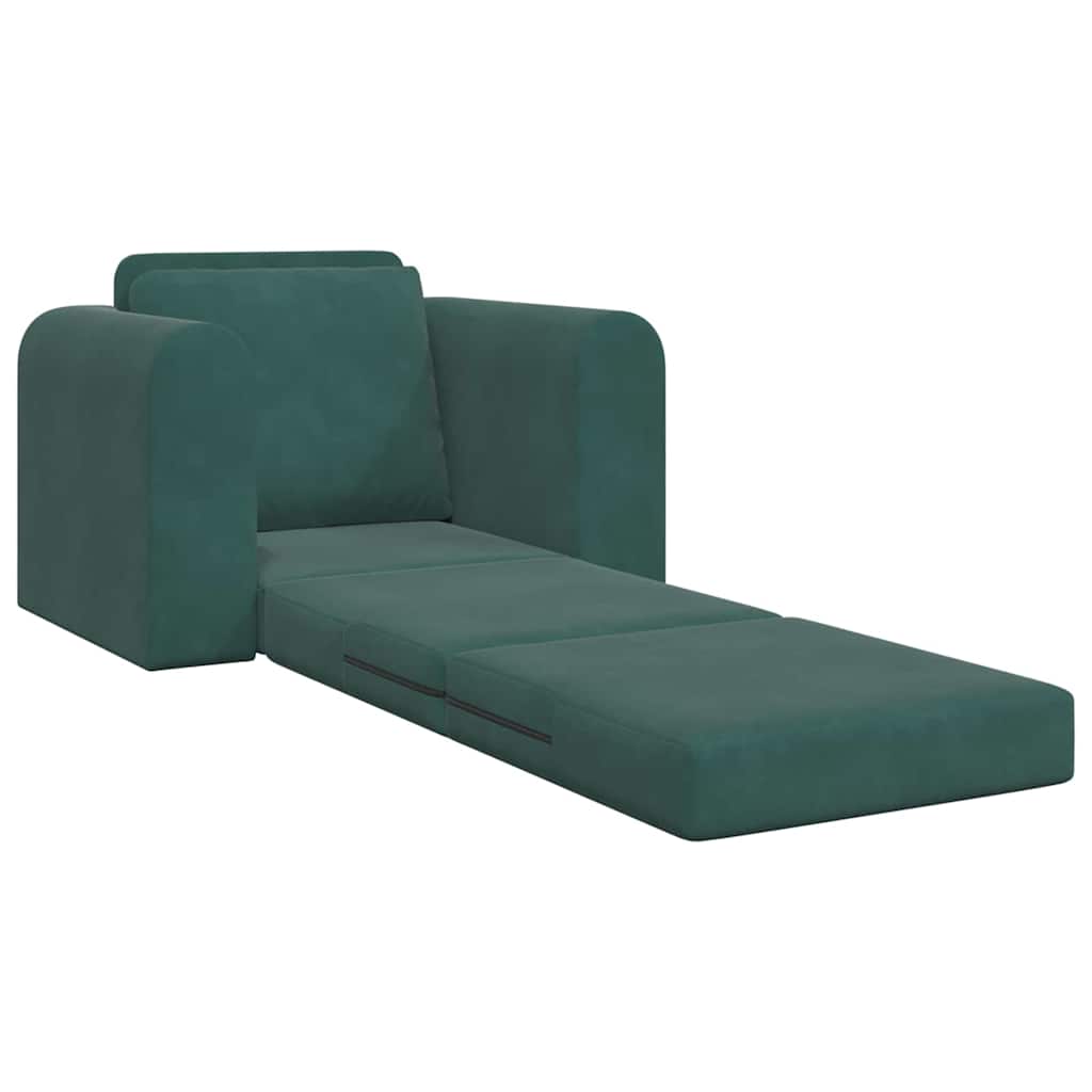Sofa Bed Dark green 98 x 71 x 83 cm Velvet