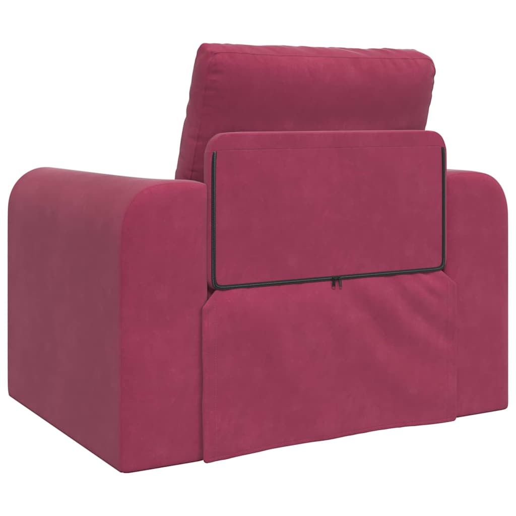 Sofa Bed Wine red 98 x 71 x 83 cm Velvet