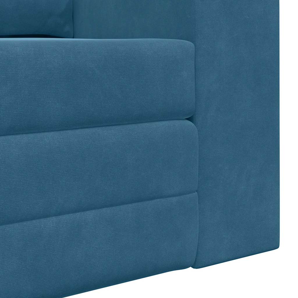 Sofa Bed Blue 148 x 71 x 83 cm Velvet