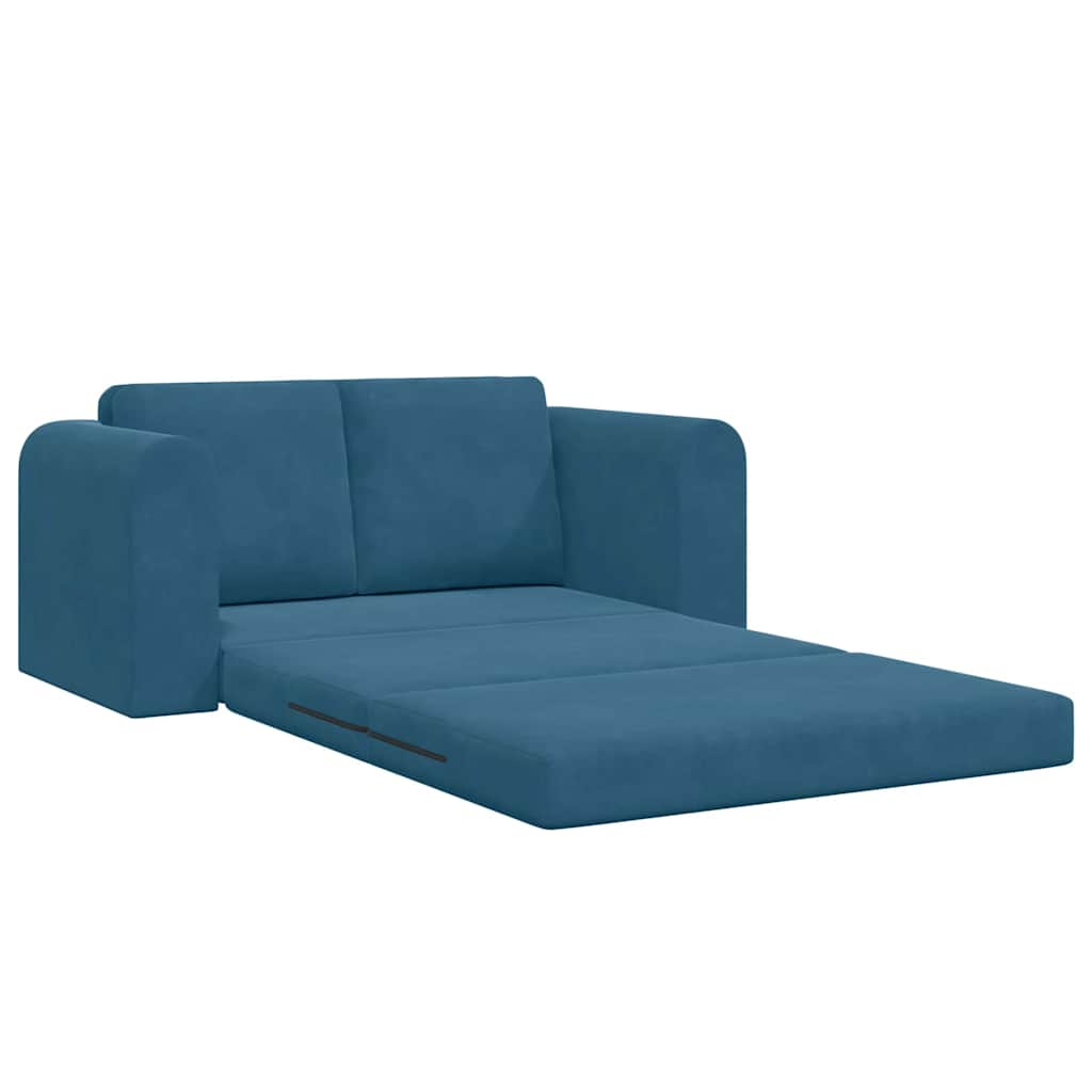Sofa Bed Blue 148 x 71 x 83 cm Velvet