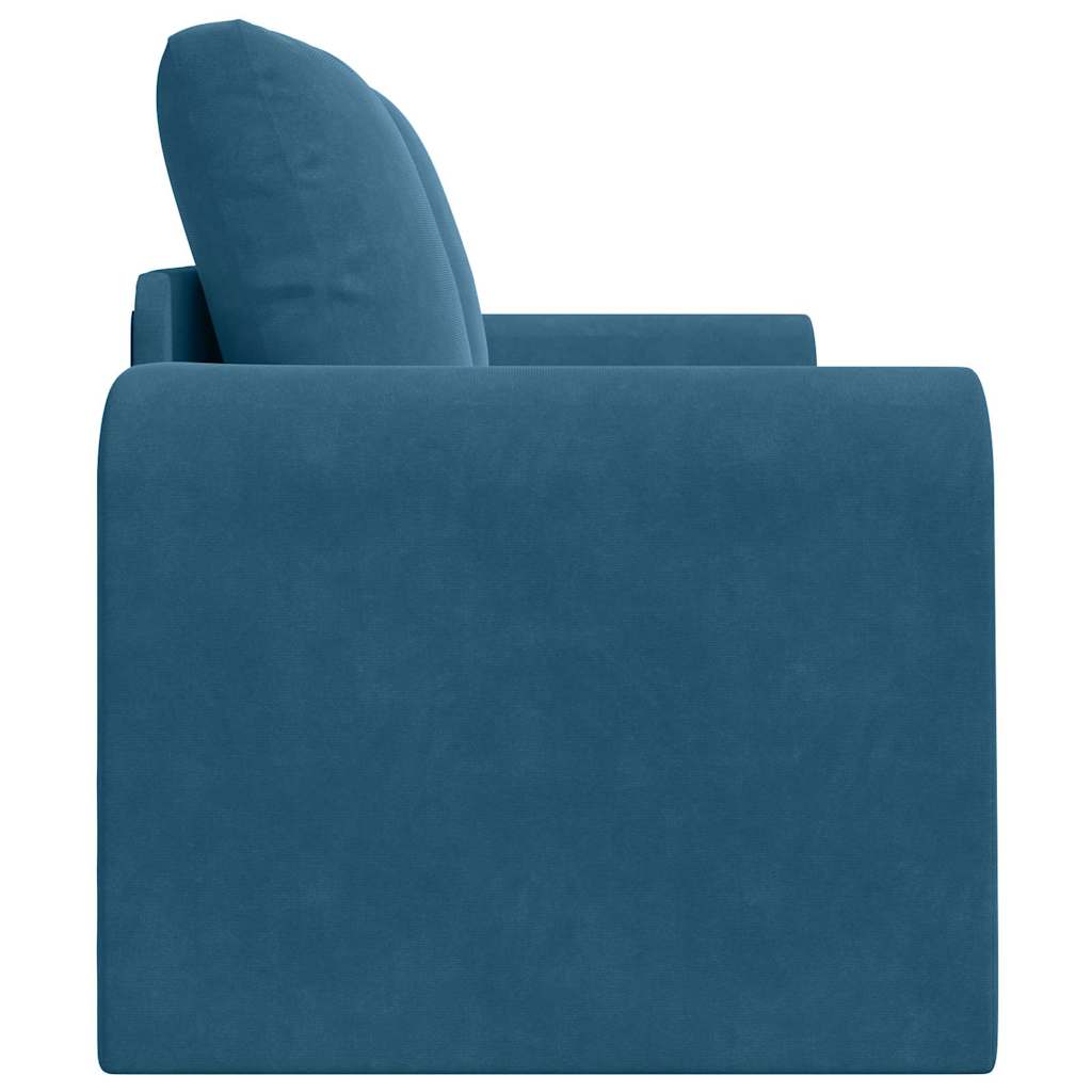 Sofa Bed Blue 148 x 71 x 83 cm Velvet