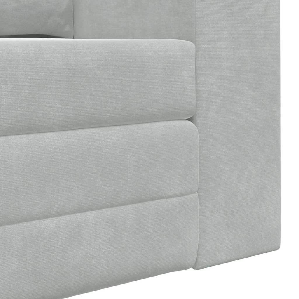 Sofa Bed Light Grey 148 x 71 x 83 cm Velvet
