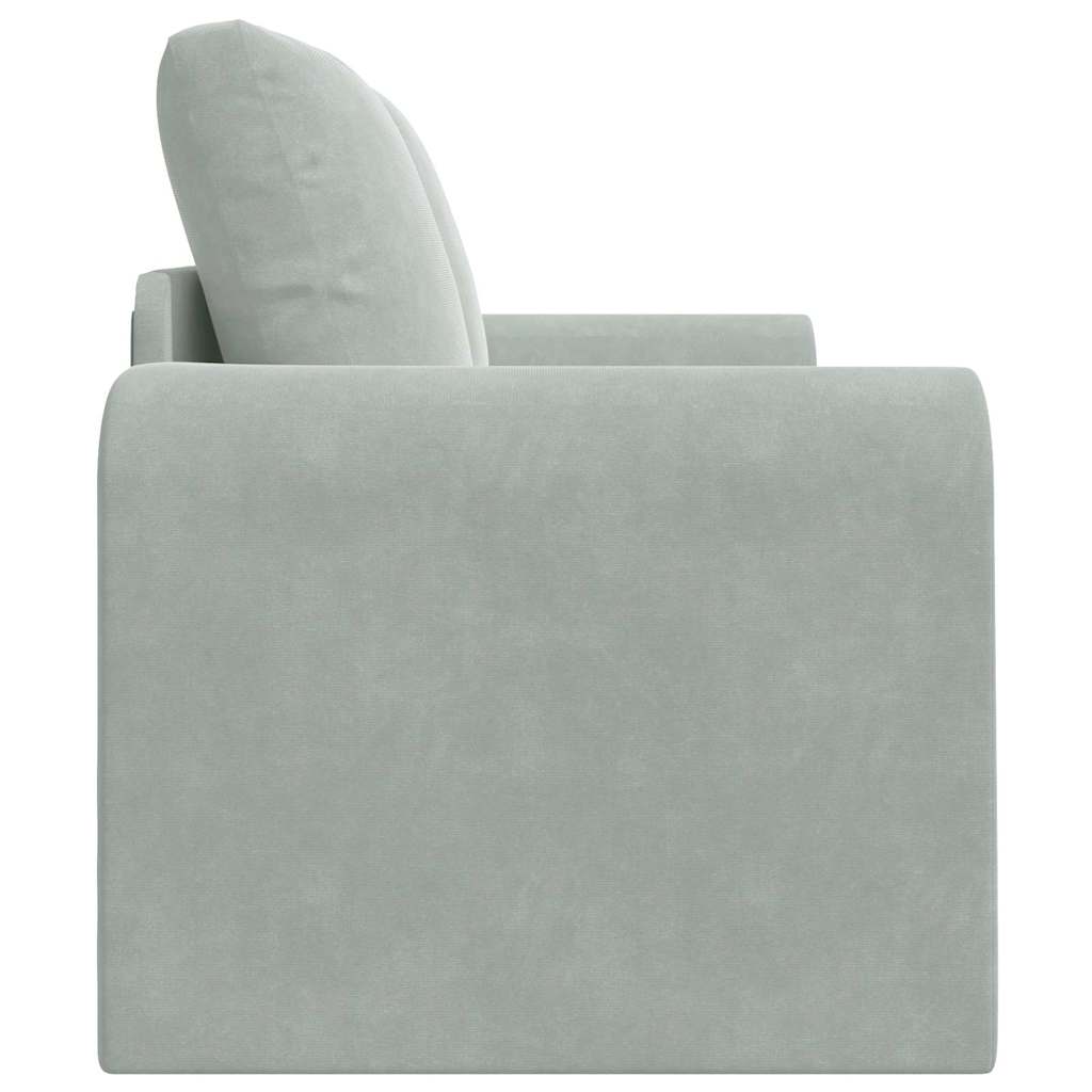 Sofa Bed Light Grey 148 x 71 x 83 cm Velvet