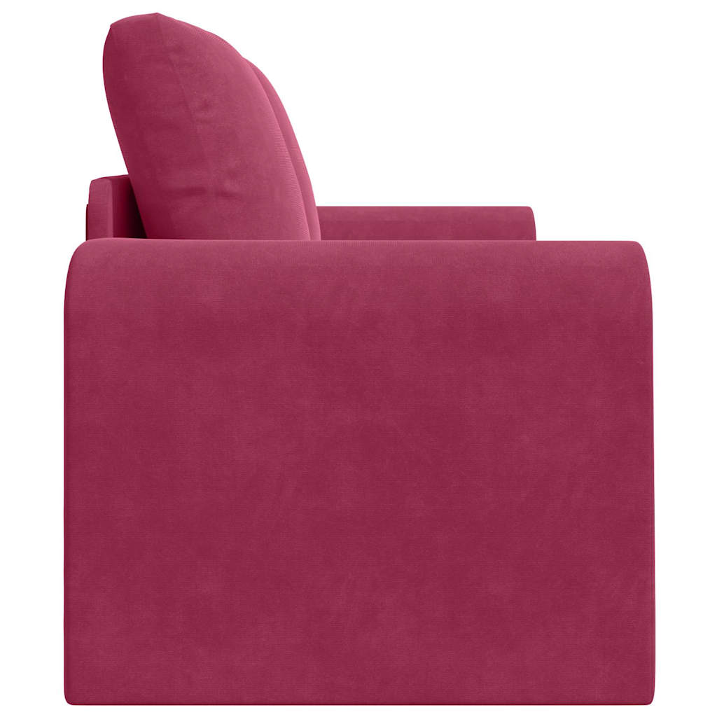 Sofa Bed Wine Red 148 x 71 x 83 cm Velvet