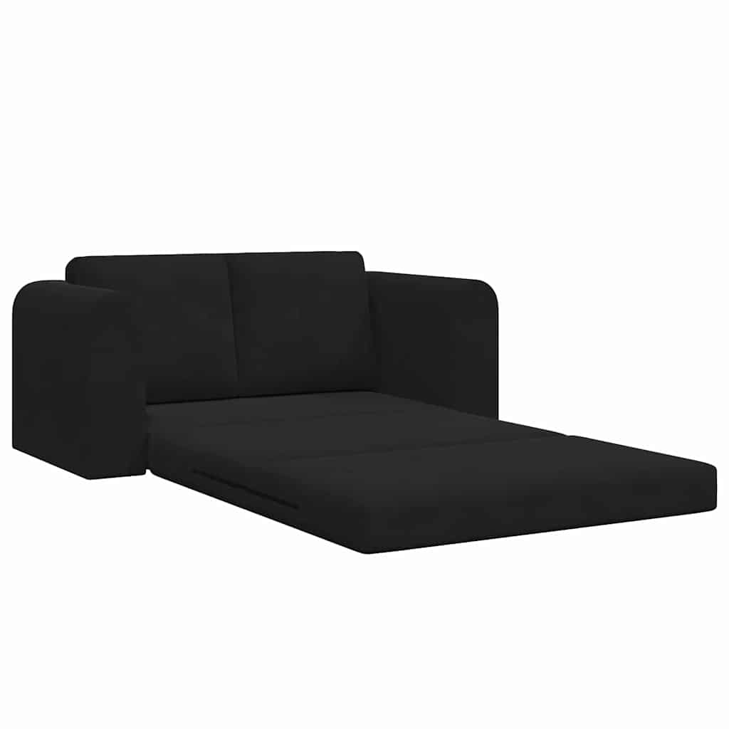 Sofa Bed Black 148 x 71 x 83 cm Velvet
