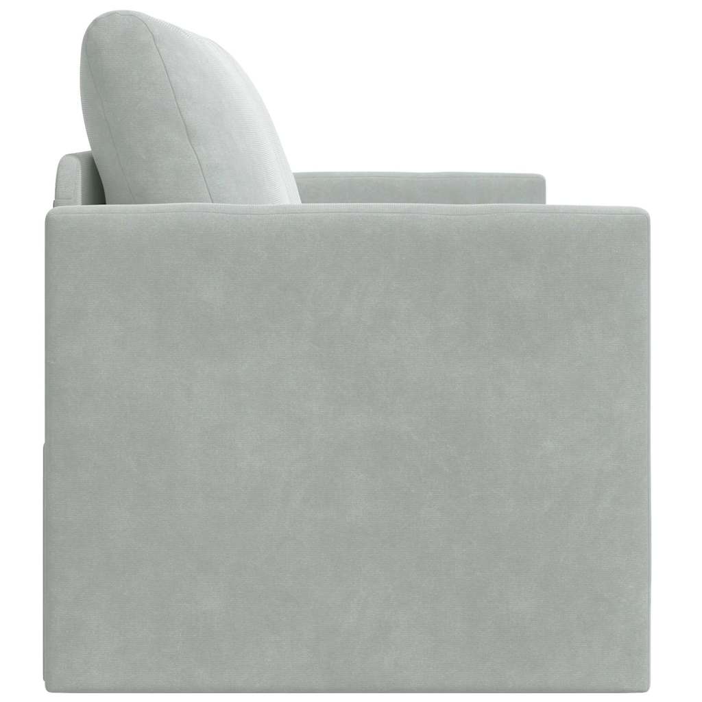 Sofa Bed Light grey 124 x 204 x 61 cm Velvet