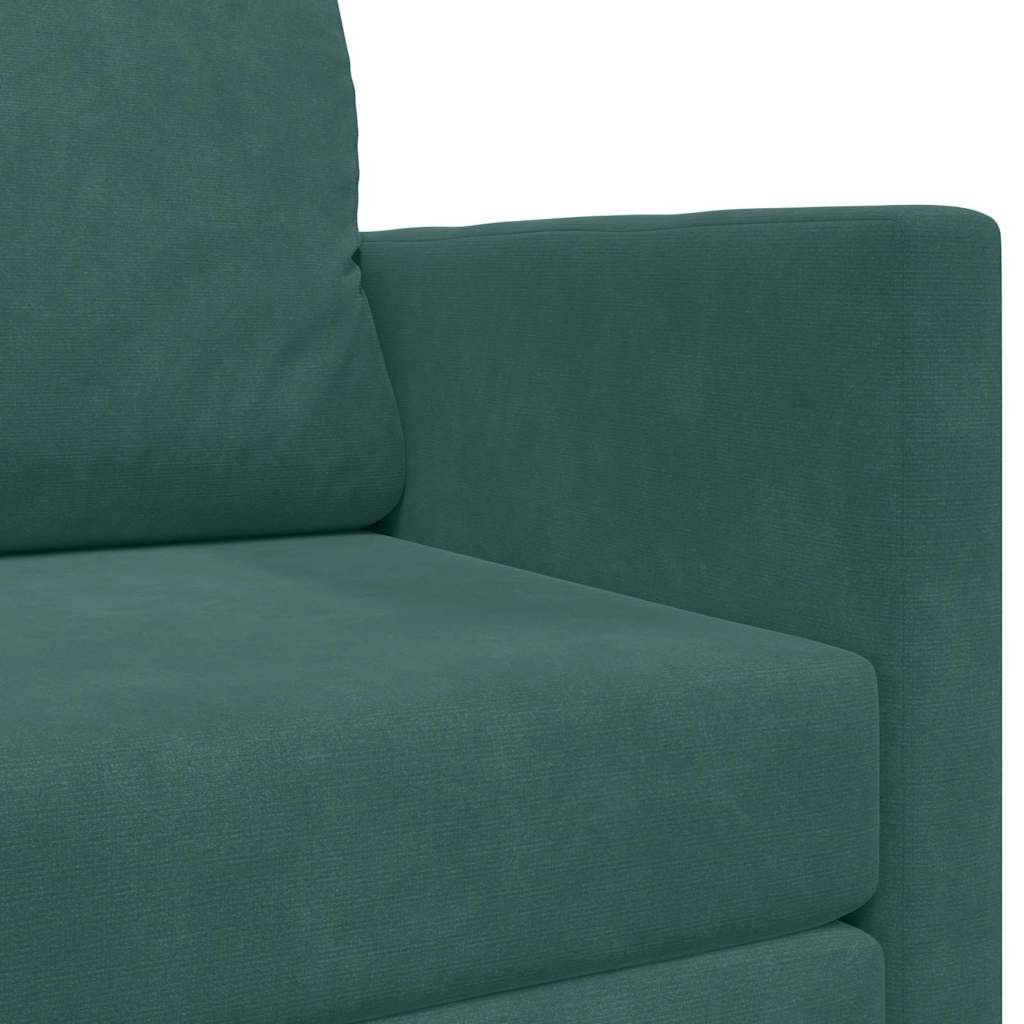 Sofa Bed Dark Green 124 x 204 x 61 cm Velvet