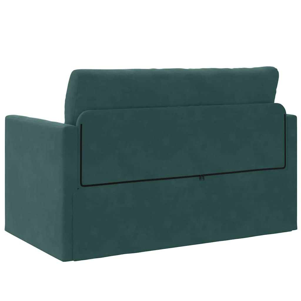 Sofa Bed Dark Green 124 x 204 x 61 cm Velvet