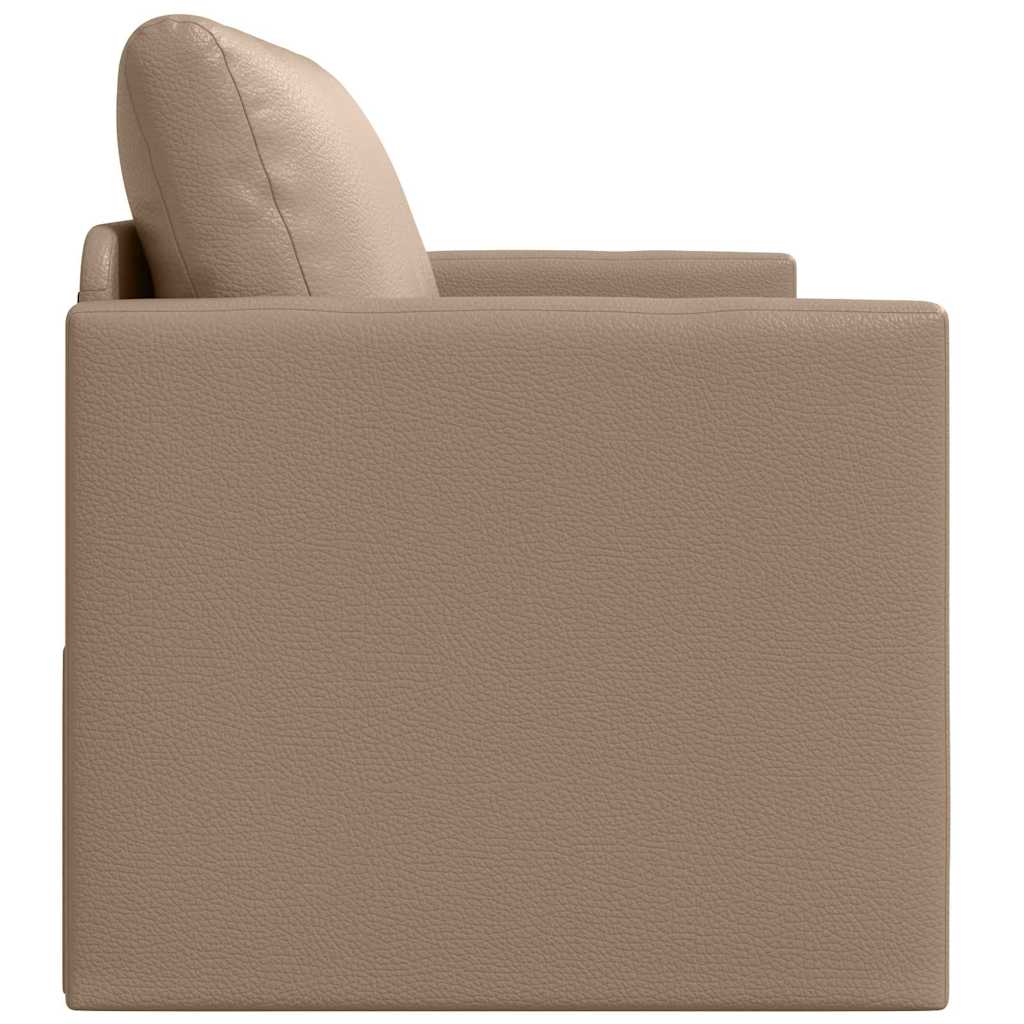 Sofa Bed Cappuccino 124 x 71 x 78 cm Artificial Leather
