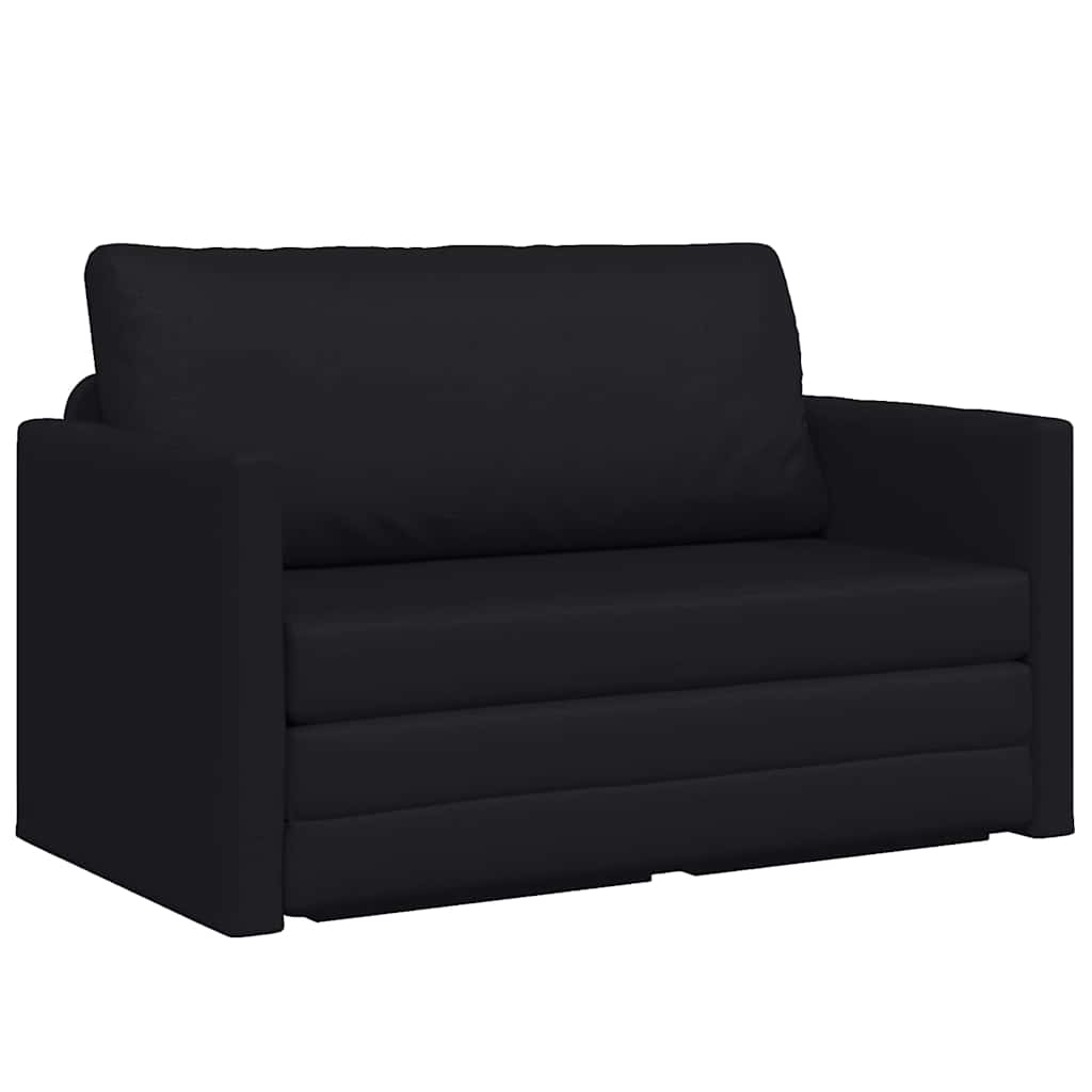 Sofa Bed Black 124 x 71 x 78 cm Artificial Leather