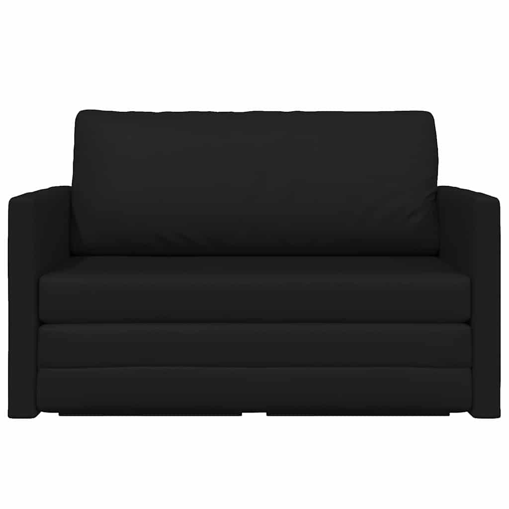Sofa Bed Black 124 x 71 x 78 cm Artificial Leather