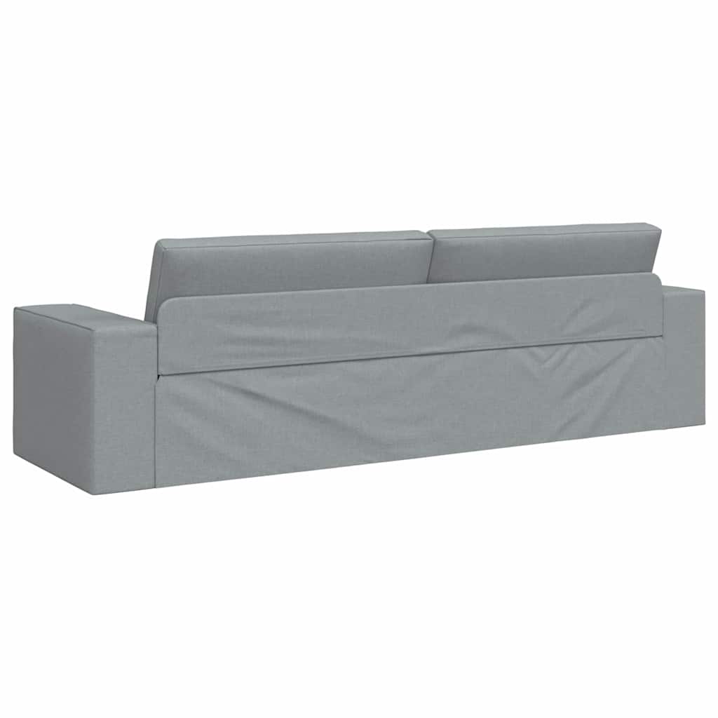 Floor Sofa Bed Light grey 245 x 78 x 77 cm Fabric