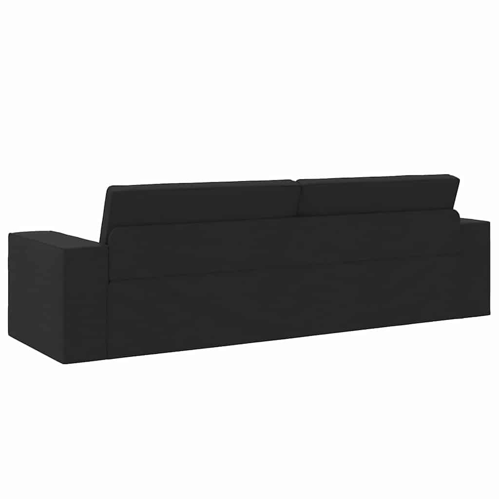 Floor Sofa Bed Black 245 x 78 x 77 cm Fabric