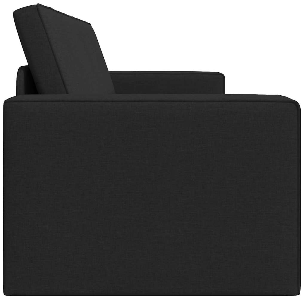 Floor Sofa Bed Black 245 x 78 x 77 cm Fabric