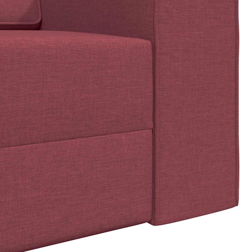 Floor Sofa Bed Wine red 245 x 78 x 77 cm Fabric