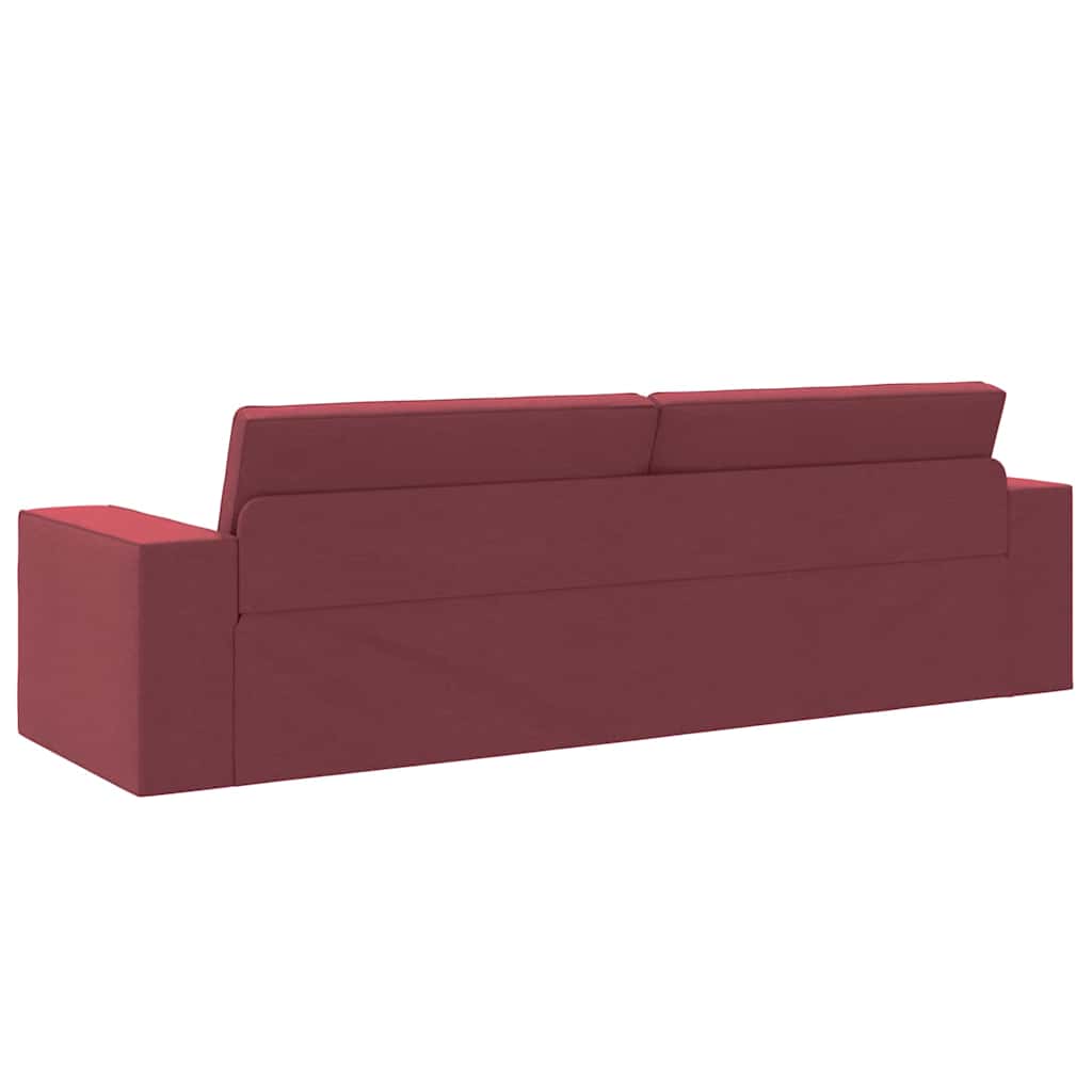 Floor Sofa Bed Wine red 245 x 78 x 77 cm Fabric