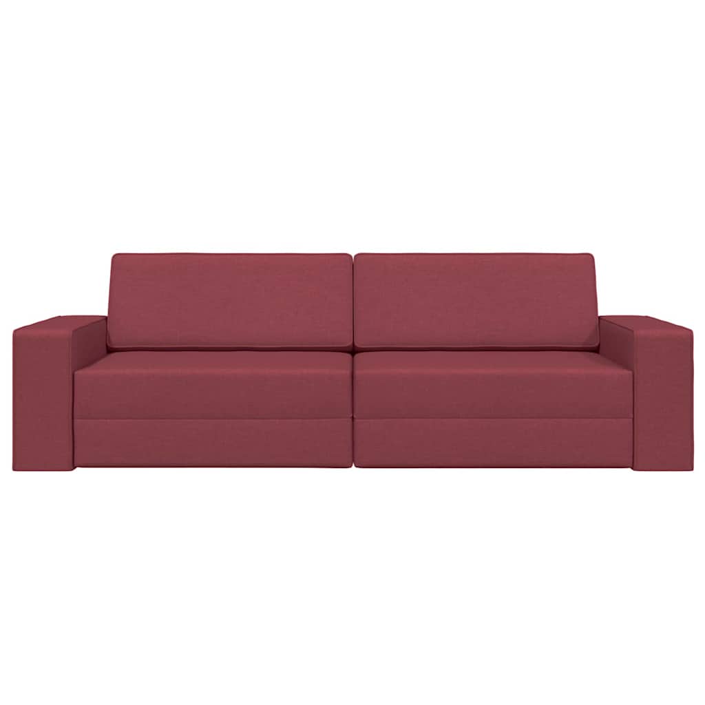 Floor Sofa Bed Wine red 245 x 78 x 77 cm Fabric