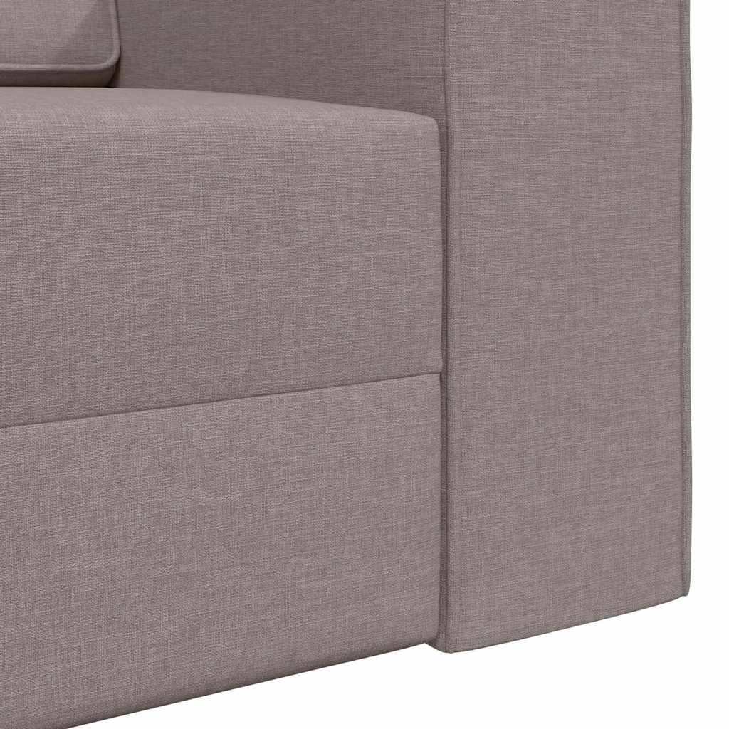 Floor Sofa Bed Taupe 245 x 78 x 77 cm Fabric