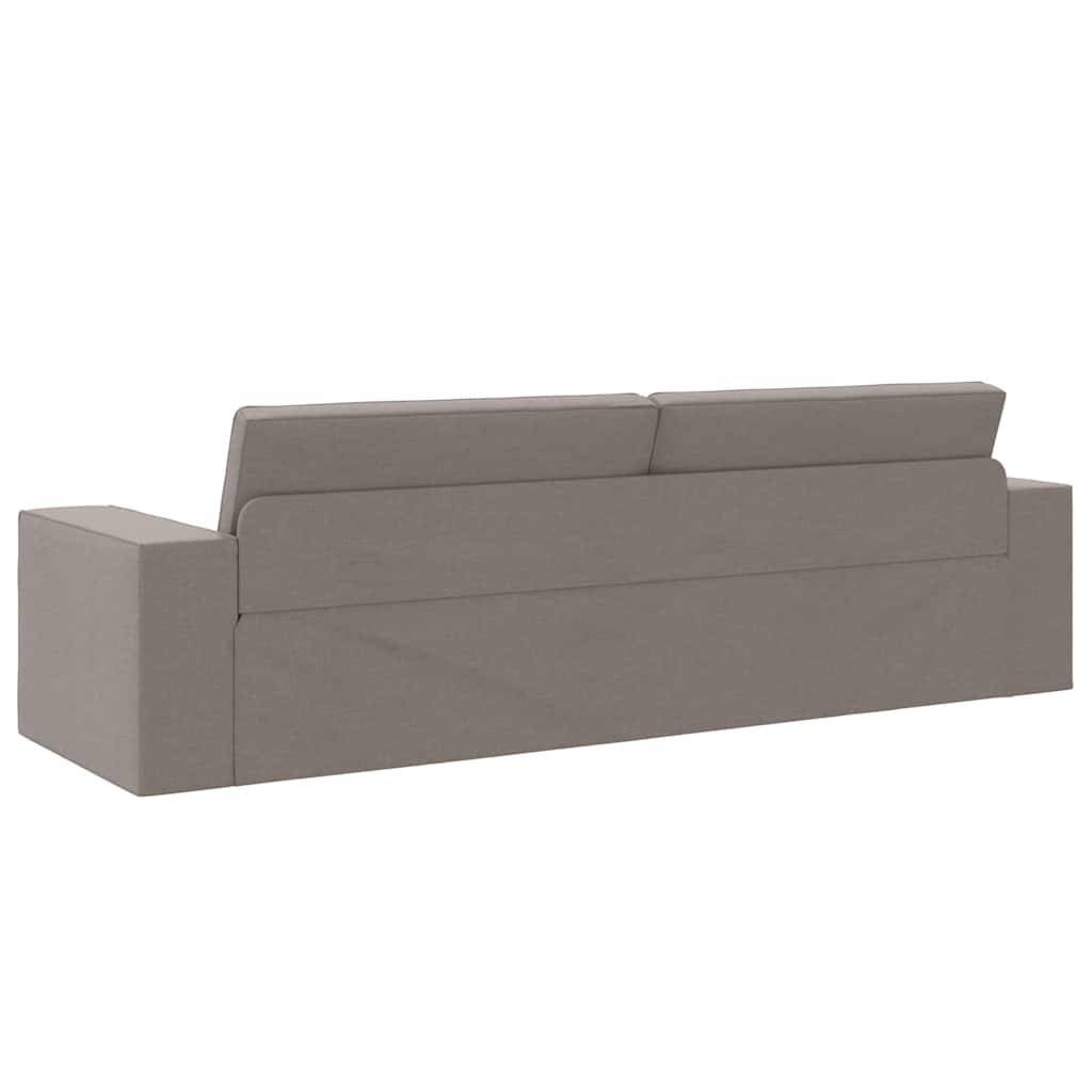 Floor Sofa Bed Taupe 245 x 78 x 77 cm Fabric