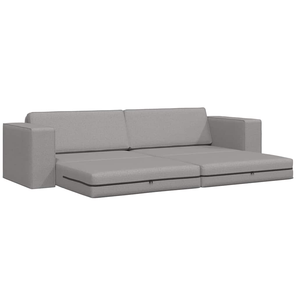 Floor Sofa Bed Cloud grey 245 x 78 x 77 cm Fabric