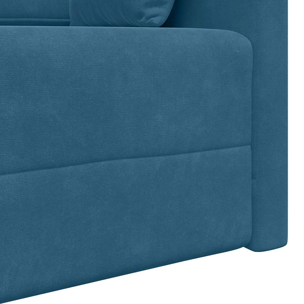 Sofa Bed Blue 213 x 70 x 77 cm Velvet