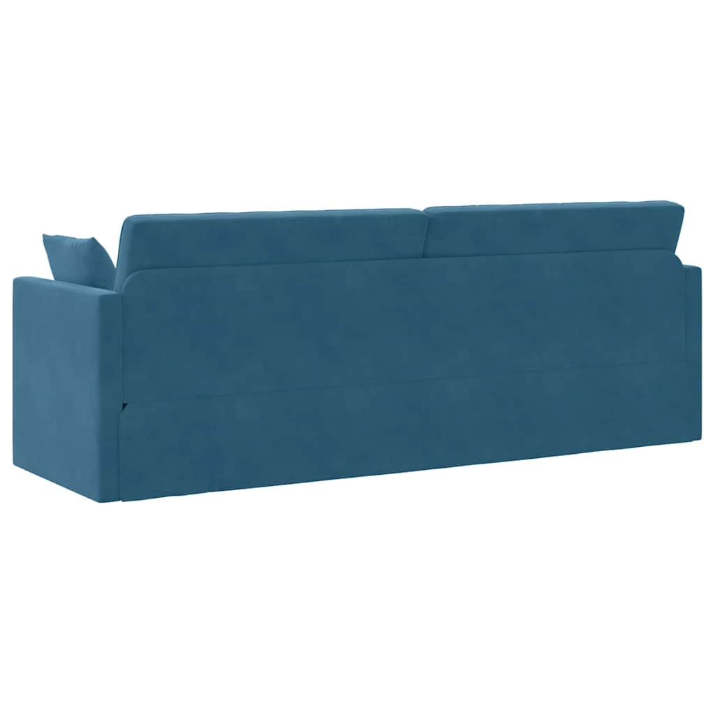 Sofa Bed Blue 213 x 70 x 77 cm Velvet
