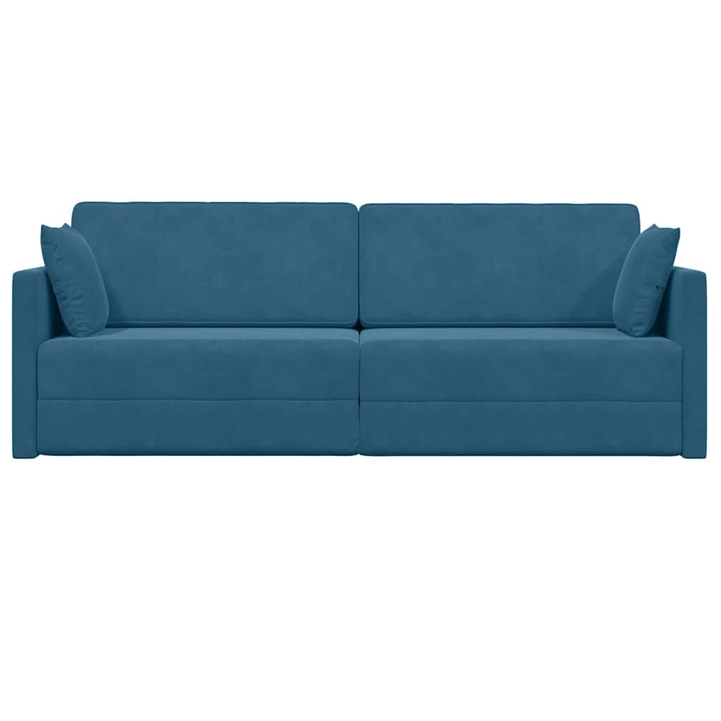 Sofa Bed Blue 213 x 70 x 77 cm Velvet