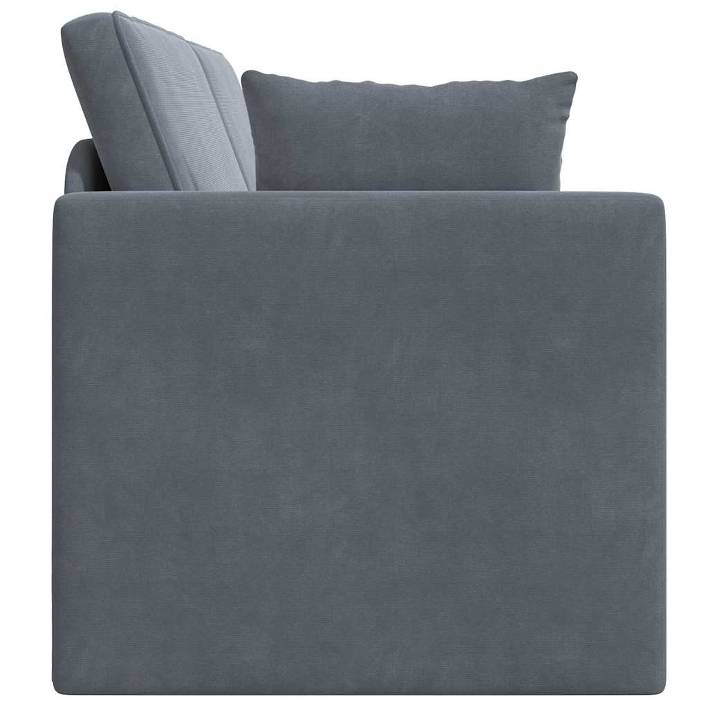 Sofa Bed Dark Grey 213 x 70 x 77 cm Velvet