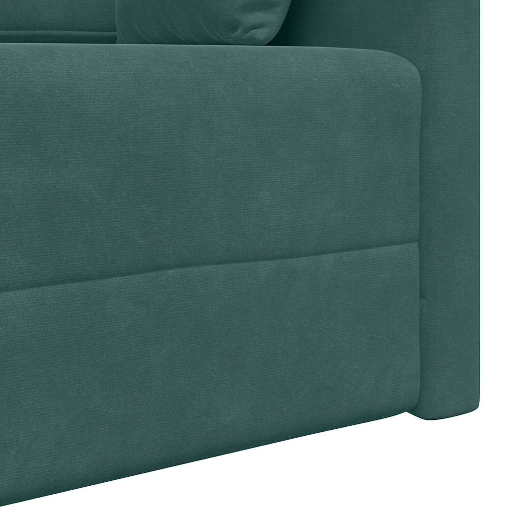 Sofa Bed Dark green 213 x 70 x 77 cm Velvet