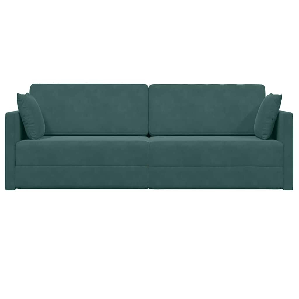 Sofa Bed Dark green 213 x 70 x 77 cm Velvet