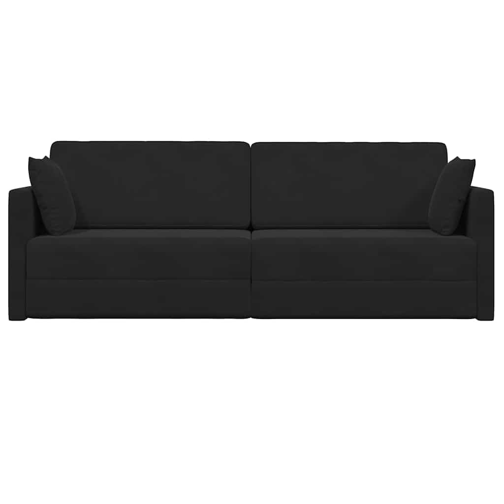 Sofa Bed Black 213 x 70 x 77 cm Velvet