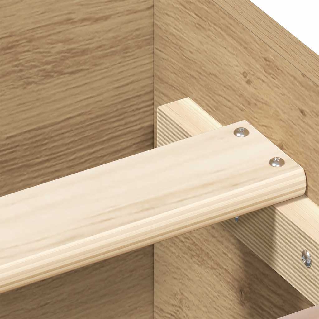 Bed Frame without Mattress Artisan Oak 90x190 cm Single Engineered Wood