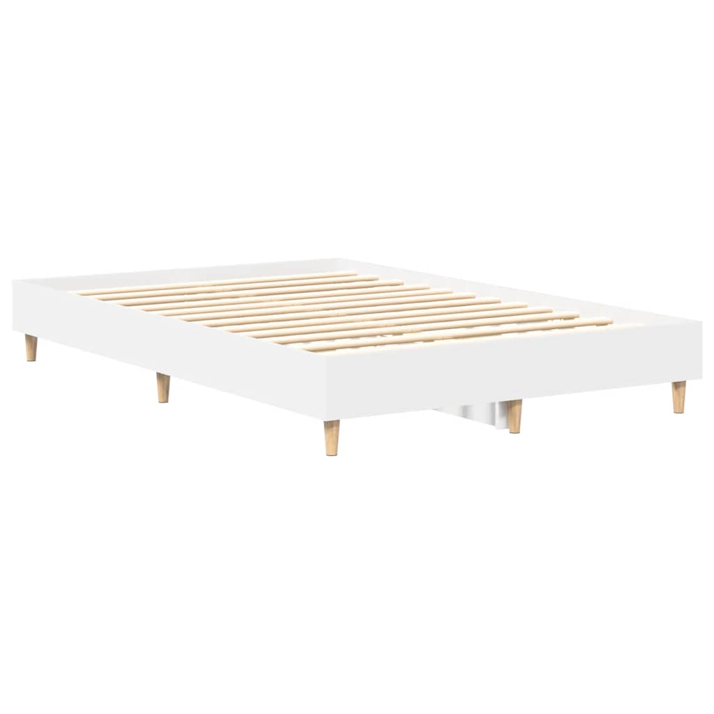 Bed Frame No Mattress White 120x200 cm Engineered Wood