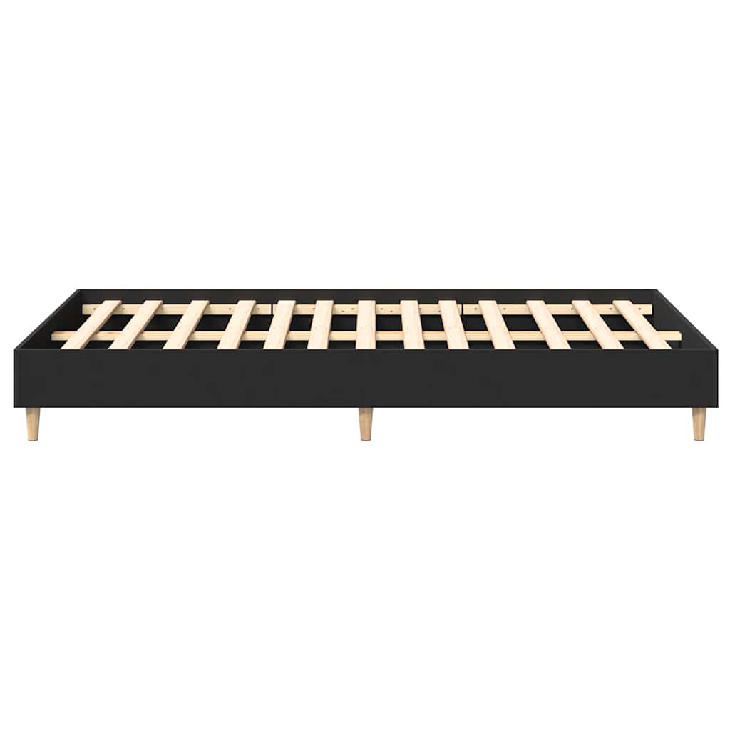 Bed Frame No Mattress Black 120x200 cm Engineered Wood