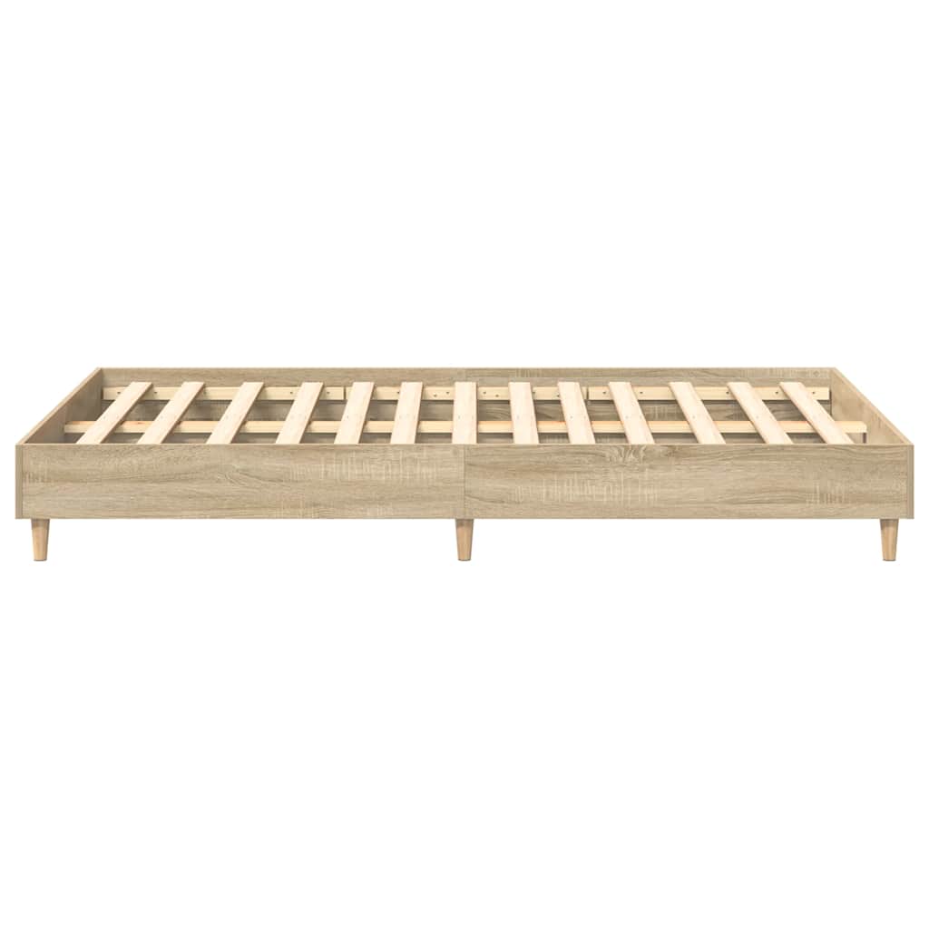 Bed Frame No Mattress Sonoma Oak 120x200 cm Engineered Wood