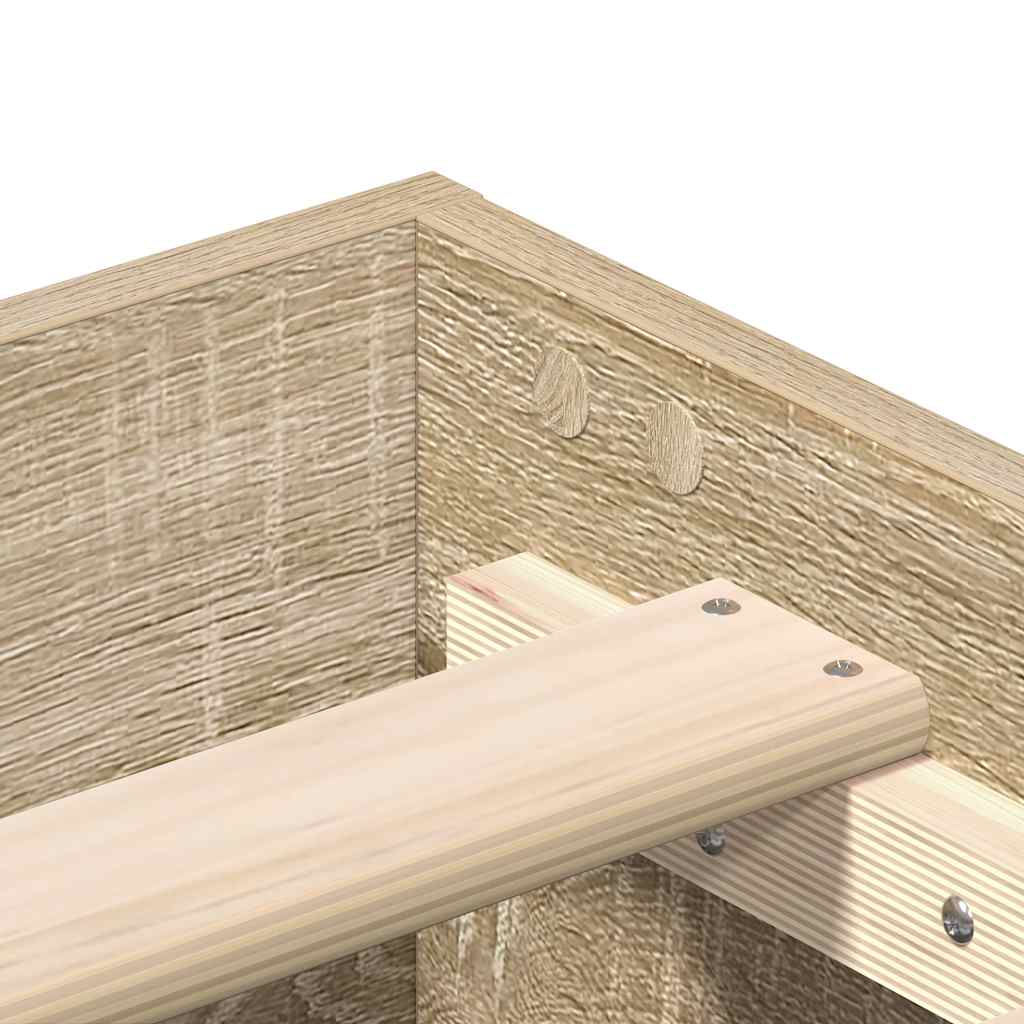 Bed Frame No Mattress Sonoma Oak 120x200 cm Engineered Wood