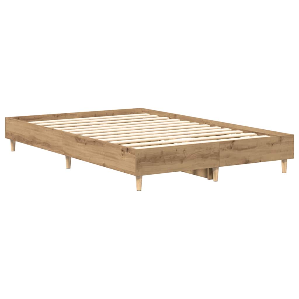 Bed Frame No Mattress Artisan Oak 120x200 cm Engineered Wood