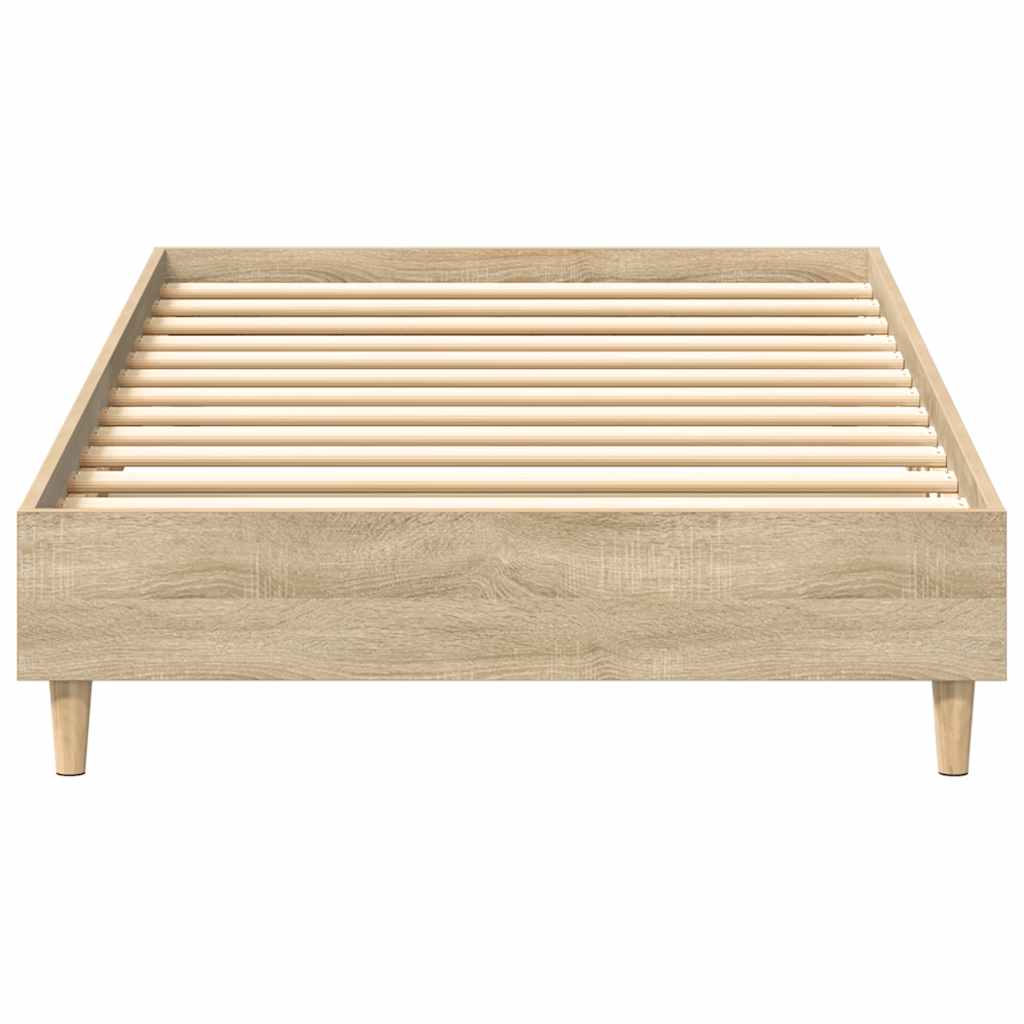 Bed Frame No Mattress Sonoma Oak 100x200 cm Engineered Wood