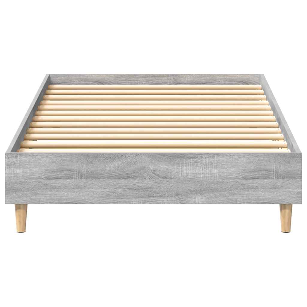 Bed Frame No Mattress Grey Sonoma 100x200 cm Engineered Wood