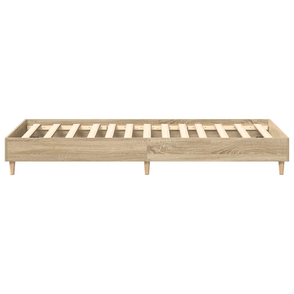 Bed Frame No Mattress Sonoma Oak 90x200 cm Engineered Wood