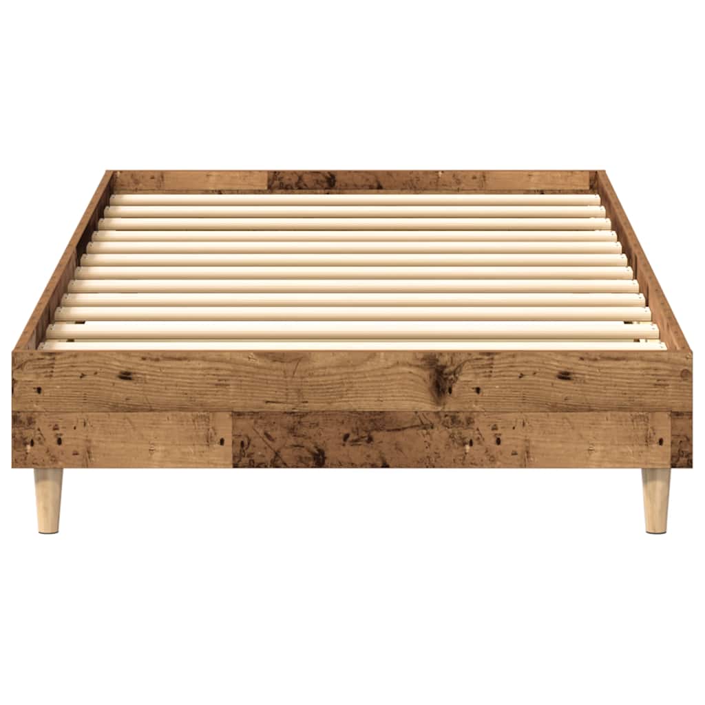 Bed Frame No Mattress Old Wood 90x200 cm Engineered Wood