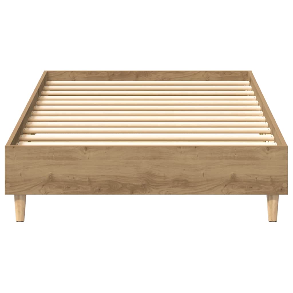 Bed Frame No Mattress Artisan Oak 75x190 cm Small Single Engineered Wood